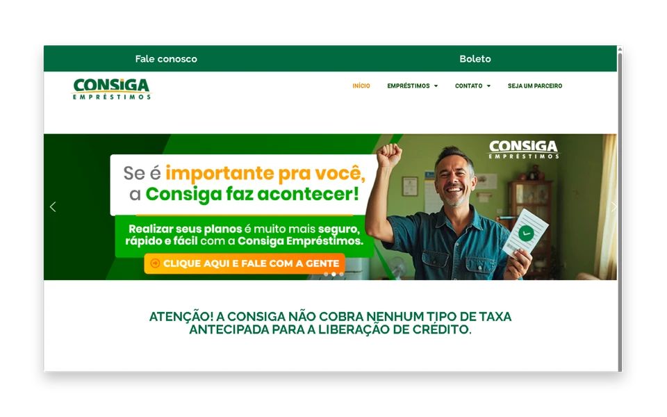 Consiga Empréstimos — Site