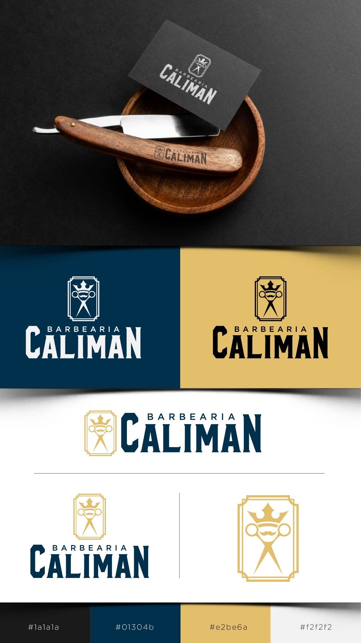 Apresentação da marca Barbearia Caliman