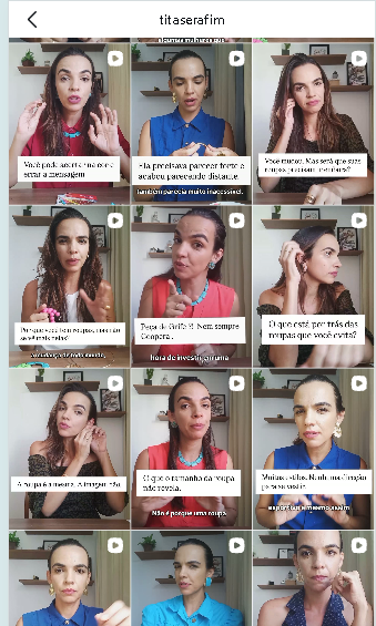 Publicações do perfil Tita Serafim · redes sociais